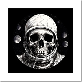 Dead astronaut skull Posters and Art